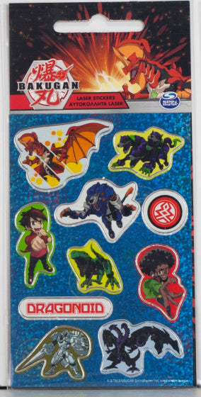 stickervel Dragonoid junior blauw 10 stickers