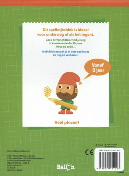 kleurboek Speelclub junior 22,6 x 16,6 cm papier groen