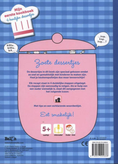 kookboek Dessert junior 27 x 20 cm papier blauw