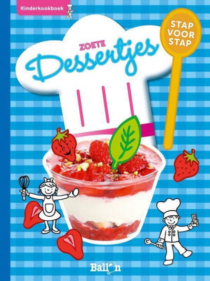 kookboek Dessert junior 27 x 20 cm papier blauw