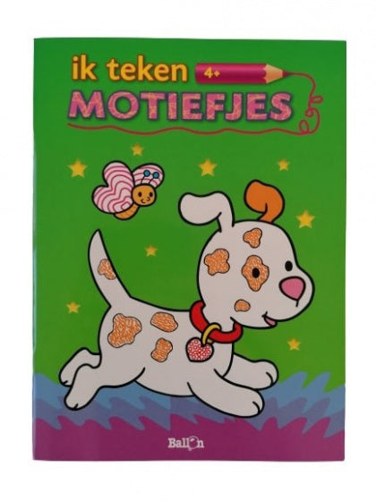 kleurboek Motiefjes junior 27 x 20 cm papier groen