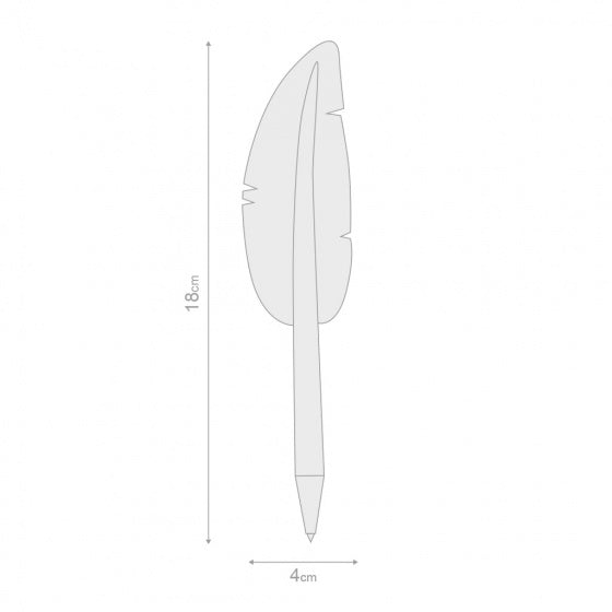balpen Pluim 18 x 4 cm siliconen roze