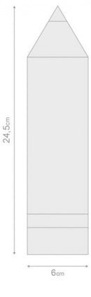 etui Pencil junior 6 x 24,5 cm blauw