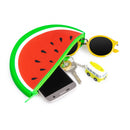 etui Watermeloen 19,5 x 10 cm siliconen rood/groen