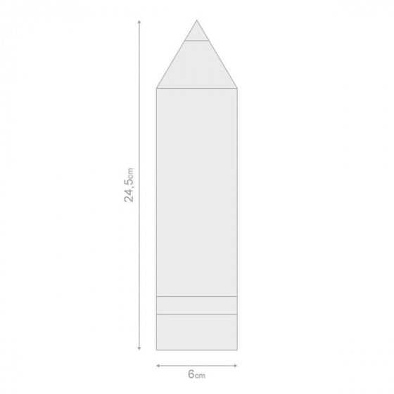 etui XL Pencil junior 24,5 x 6 cm rood