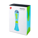 lavalamp Magma junior 45 x 12 cm aluminium blauw/lime