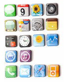 magneten Apps 2 x 2 cm 18 stuks