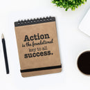 notitieboekje quote 15,3 x 11 cm kunstleer lichtbruin