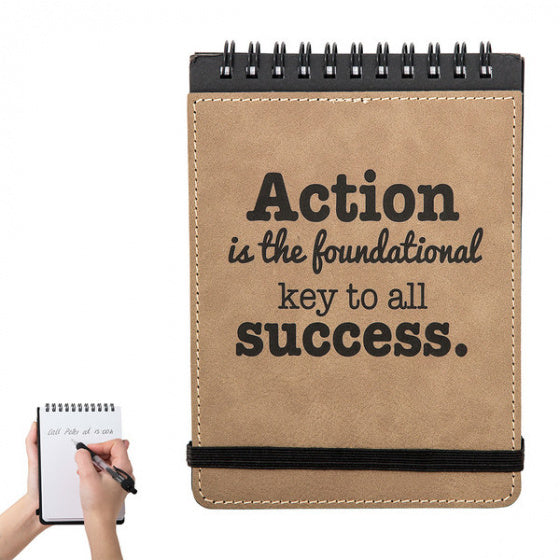 notitieboekje quote 15,3 x 11 cm kunstleer lichtbruin