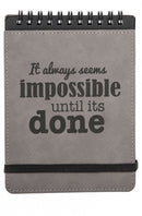 notitieboekje quote 15,3 x 11 cm kunstleer grijs