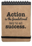 notitieboekje quote 15,3 x 11 cm kunstleer lichtbruin