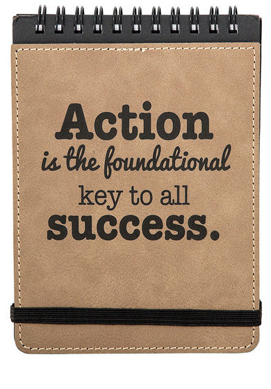 notitieboekje quote 15,3 x 11 cm kunstleer lichtbruin