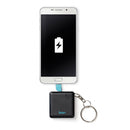 powerbank sleutelhanger 1200 mAh 4,7 x 4,7 cm ABS zwart