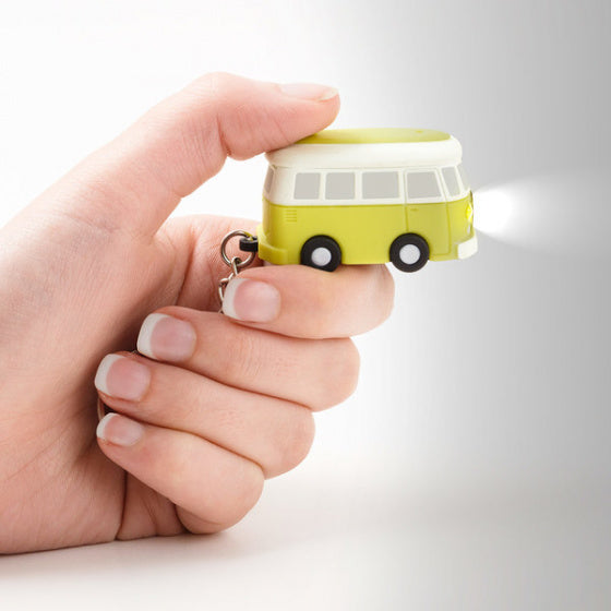 sleutelhanger busje met licht & geluid groen