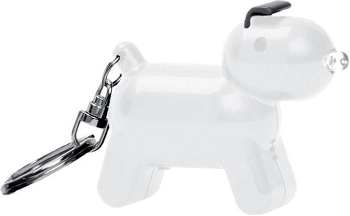 sleutelhanger Doggy junior 5 x 6 cm ABS wit