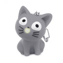 sleutelhanger Katy junior 5,5 cm kunststof grijs