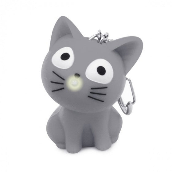 sleutelhanger Katy junior 5,5 cm kunststof grijs