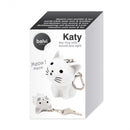 sleutelhanger Katy junior 5,5 cm kunststof wit
