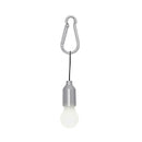 sleutelhanger met licht Edison 5,5 cm ABS/alu zilver
