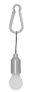 sleutelhanger met licht Edison 5,5 cm ABS/alu zilver