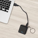 sleutelhanger/powerbank iPhone 4,7 cm 1200 mAh ABS zwart