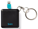 sleutelhanger/powerbank iPhone 4,7 cm 1200 mAh ABS zwart