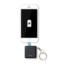 sleutelhanger/powerbank iPhone 4,7 cm 1200 mAh ABS zwart