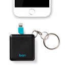 sleutelhanger/powerbank iPhone 4,7 cm 1200 mAh ABS zwart