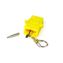 sleutelhanger Robot 3,7 cm RVS groen 4-delig