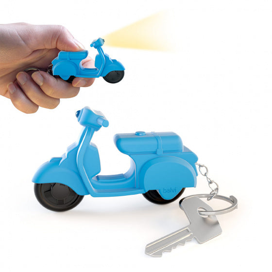 sleutelhanger Scooter 4 x 6,3 cm ABS blauw