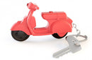 sleutelhanger Scooter 4 x 6,3 cm ABS rood