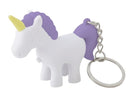 sleutelhanger Unicorn met licht 7 x 5,5 cm ABS paars