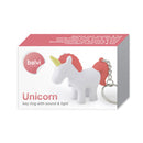 sleutelhanger Unicorn met licht 7 x 5,5 cm ABS roze