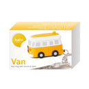 sleutelhanger Busje met licht en geluid 2,7 cm geel