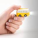 sleutelhanger Busje met licht en geluid 2,7 cm geel