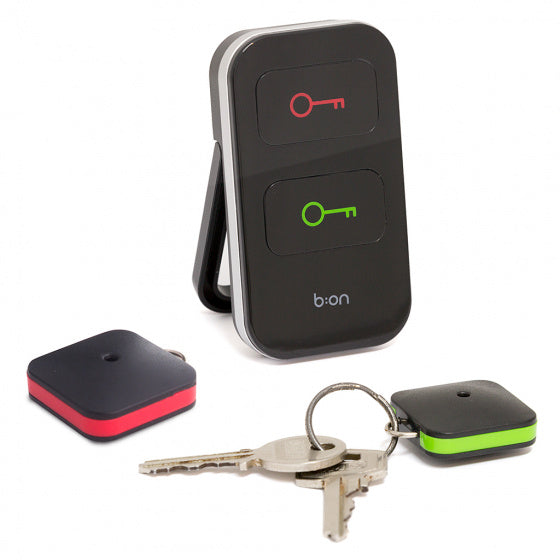 sleutelzoeker & sleutelring 9 x 5 cm kunststof zwart