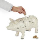 spaarpot Cuts of Pork 33 x 11 cm keramiek wit