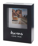 spaarpot Dreams 19,5 x 14,5 x 5 cm MDF zwart