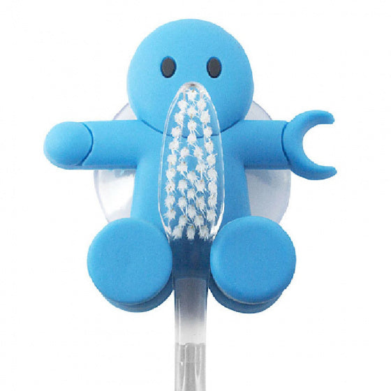 tandenborstelhouder Vriend 6 x 6 cm ABS blauw