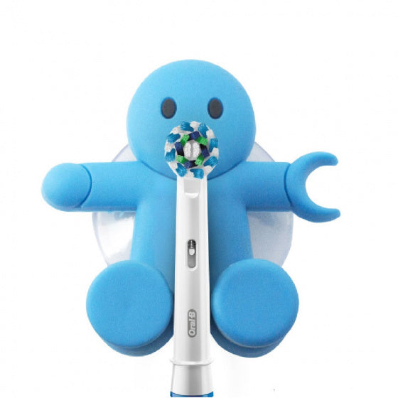 tandenborstelhouder Vriend 6 x 6 cm ABS blauw