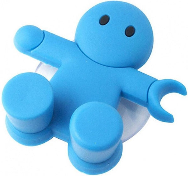 tandenborstelhouder Vriend 6 x 6 cm ABS blauw