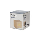 wekker led 7 cm hout blank 2-delig