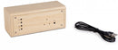 wekker Timber led 15,5 x 6,5 cm hout blank 2-delig