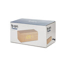 wekker Timber led 15,5 x 6,5 cm hout blank 2-delig