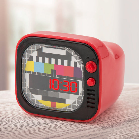 wekker TV junior 8 x 9 cm ABS rood