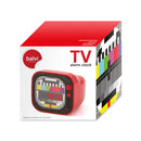 wekker TV junior 8 x 9 cm ABS rood