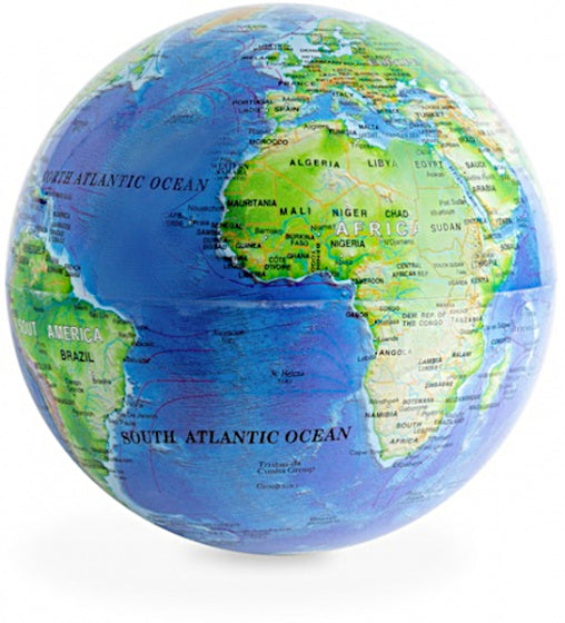 wereldbol Magic 360° 14 cm polystyreen blauw/groen