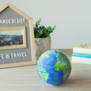 wereldbol Magic 360° 14 cm polystyreen blauw/groen