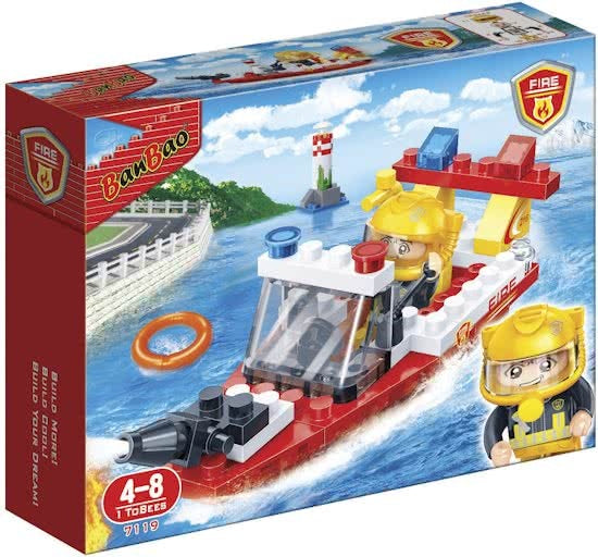 bouwpakket Brandweer Rescue Boat 62-delig