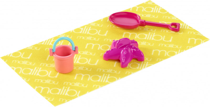 strandset Loves The Ocean meisjes geel/roze 4-delig